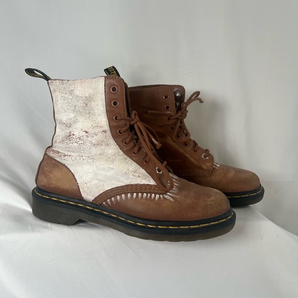 Dr Martens One of a Kind Customized Pascal Leather Boots Indie Grunge - size 7 - Picture 2 of 9
